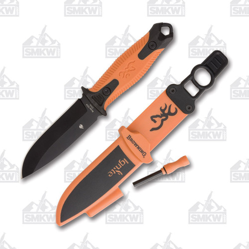 Browning Ignite 2 Orange and Black Survival Fixed Blade Knife