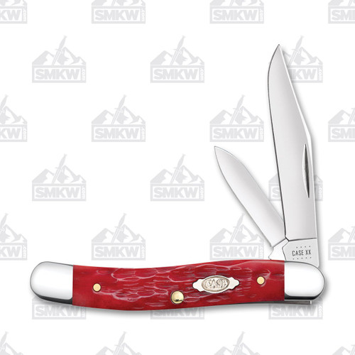 Case Dark Red Jigged Bone Medium Jack Folding Knife