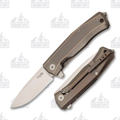 LionSteel Myto Folding Knife Bronze 3.27in Plain Satin Drop Point 1