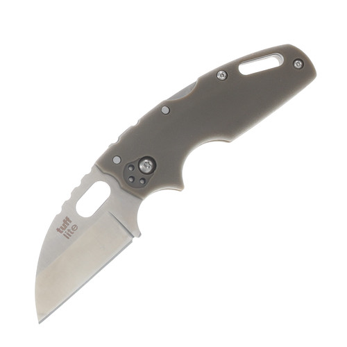 Cold Steel Tuff Lite Folding Knife FDE 2.5in Plain Satin Wharncliffe CS20LTF