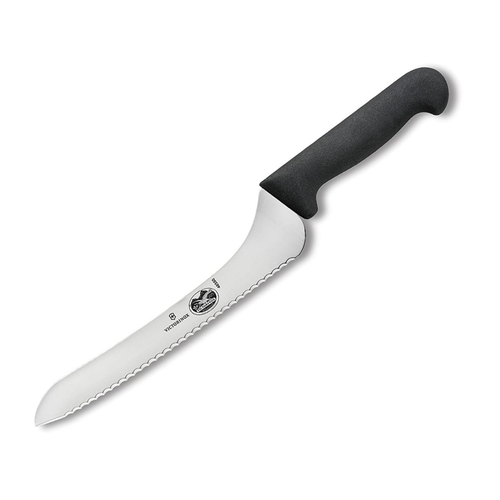 Victorinox Offset Wavy Edge Bread Knife 9.5 Inch Serrated Satin