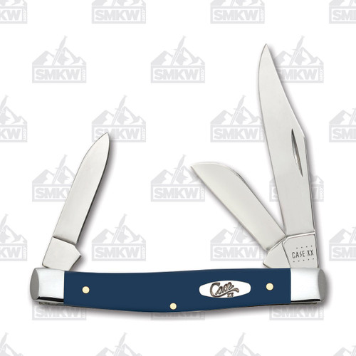 Case Navy Blue Synthetic Medium Stockman Folding Knife