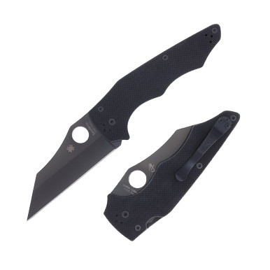 Spyderco Yojumbo Folding Knife G10 3.98in Black DLC Wharncliffe Blade