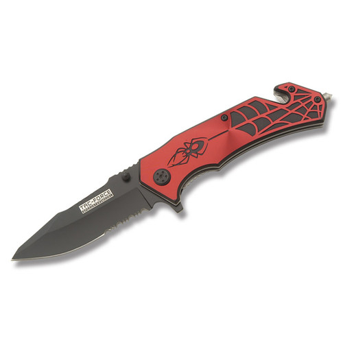 Tac Force Spider Rescue Knife Red