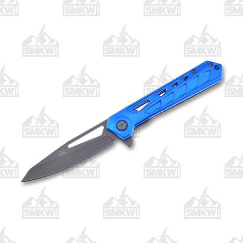 Tac Xtreme Blue Aluminum Vented Tactical Folder