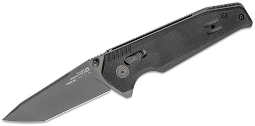 SOG Vision XR Blackout Folding Knife 3.36in Tanto Plain Edge Blade