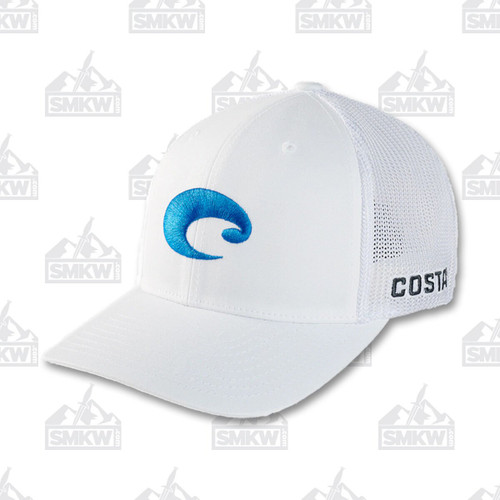 Costa Flex Fit Logo Trucker Hat White Mens One Size