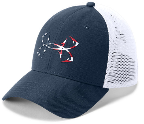 Under Armour Academy White Fish Hunter Mesh Back Large and XL Hat