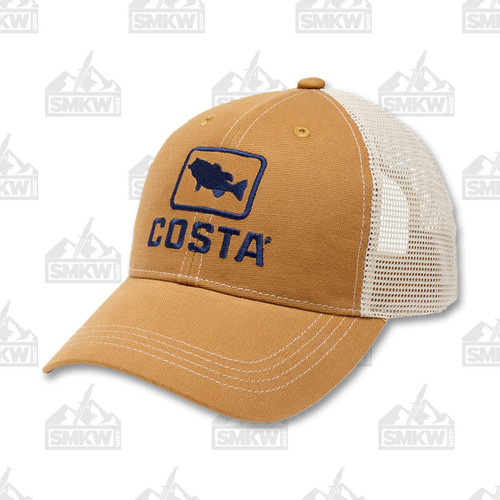 Costa Bass Trucker Hat Working Brown