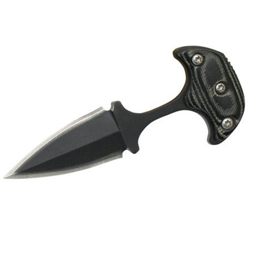 ABKT Tac Neck Knife Black Micarta