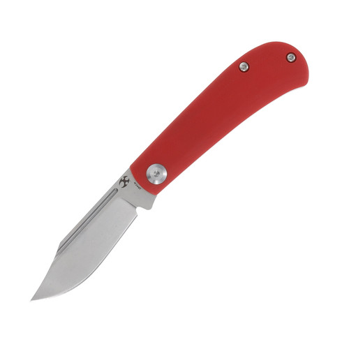 Kansept Knives Bevy Folding Knife Red G10 2.5in SW Clip Point Blade