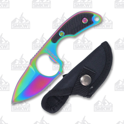 WarTech Mini Fixed Blade with Bottle Opener (Rainbow)