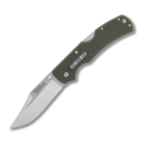 Cold Steel Double Safe Hunter Folding Knife 3.5in Plain Olive Drab GFN