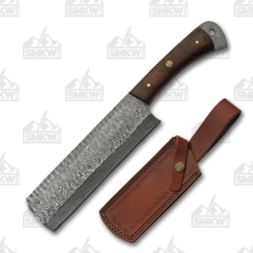 Damascus Cleaver Fixed Blade Knife