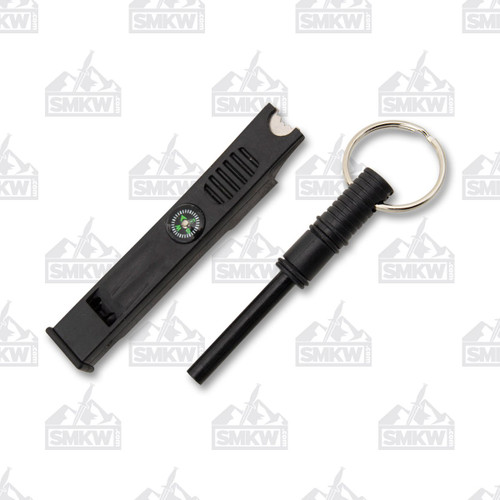 Explorer Keyring Fire Starter with Integrated Emergency Whistle