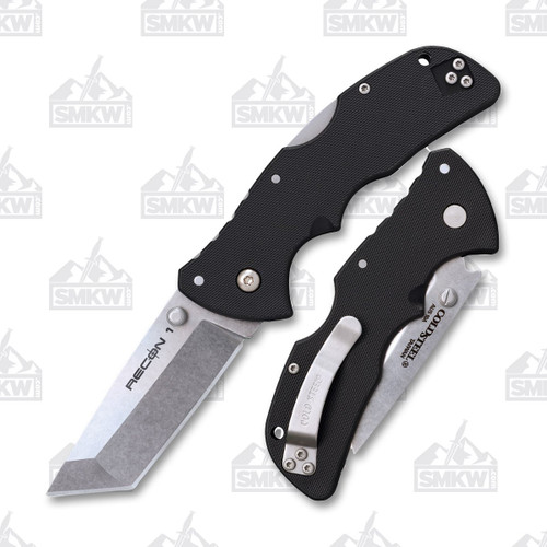 Cold Steel Mini Recon 1 Folding Knife 3in Plain Stonewash Tanto