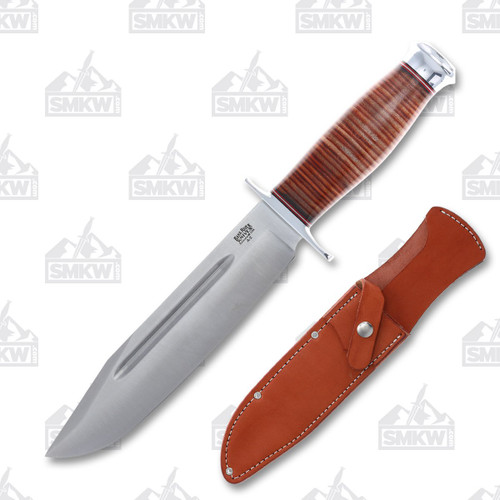 Bark River Teddy II Fixed Blade Knife Stacked Leather