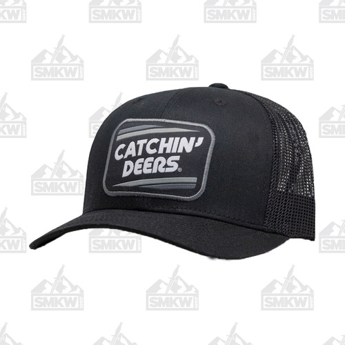 Catchin Deer Black Retro Patch Hat