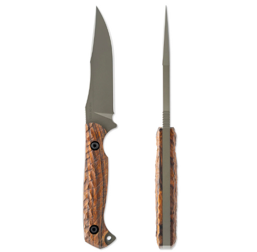 TOOR Knives 65 Collection Krypteia S Ironwood 4in Plain OD Green Drop Point