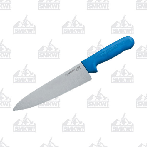 Dexter Russell Sani Safe Cooks Knife Blue 8in Plain Chefs