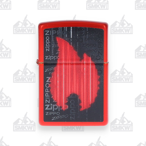 Zippo Metallic Red Flame Lighter