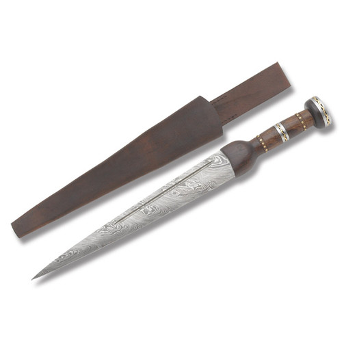 Rite Edge Exotic Scottish Dirk Wood 13.75 Inch Damascus Dagger 1