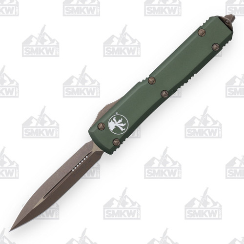 Microtech Ultratech Out-The-Front Automatic Knife (D/E Bronze | Apocalyptic OD Green)