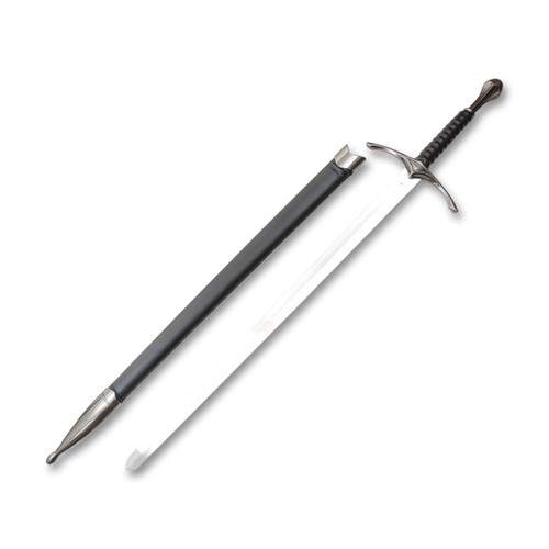 Neptune Knives 39in Medieval Sword Black Handle Plain Blade NTL878