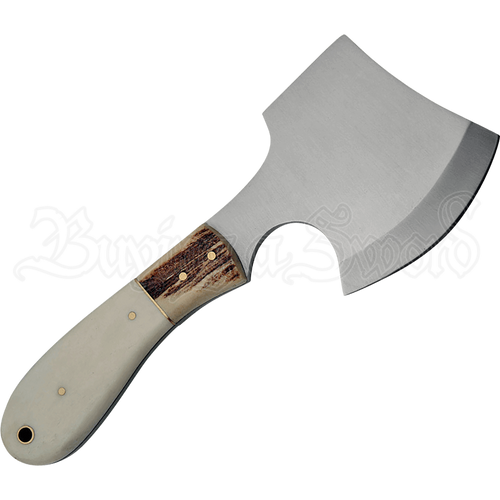 8" Hatchet Bone & Stag with Sheath