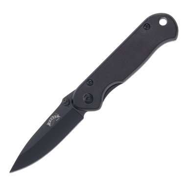 Frost Linerlock Folding Knife Black Aluminum