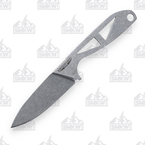 Bradford Knives G-Necker Fixed Knife 2.87in Plain Stonewash Drop Point 1