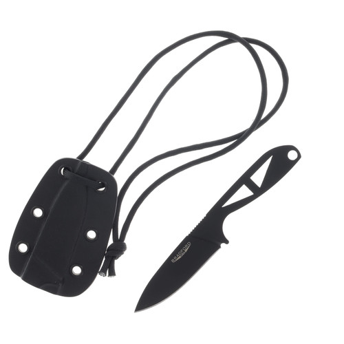 Bradford Knives G-Necker Fixed Knife 2.87in Plain Black DLC Drop Point BRAD2127