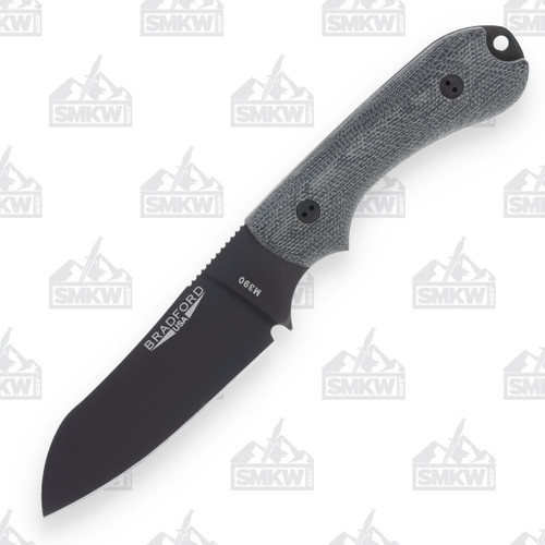 Bradford Guardian 3 Fixed Blade Knife Black Micarta 3D Sheepsfoot BRAD1562