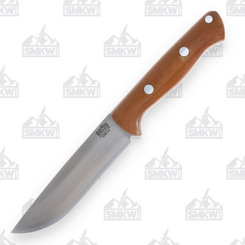 Bark River Bravo 1 LT Fixed Blade Knife 3V Natural Micarta Rampless