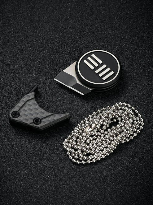 WE Knife Quark Pendant Knife Black & Silver