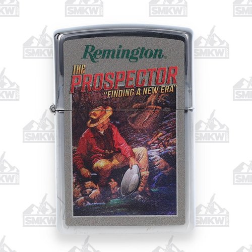 Zippo Remington Prospector Satin Chrome Lighter