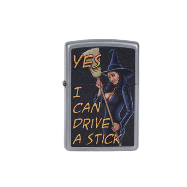 Zippo Drive a Stick Satin Chrome Halloween Lighter