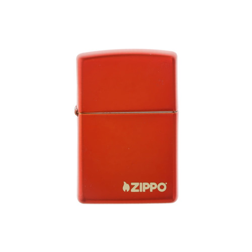 Zippo Lighter Gold Logo Metallic Red ZP49475ZL