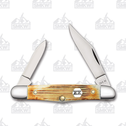 Case Burnt Cream Barn Board Jigged Bone Half Whittler Folding Knife