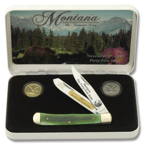 Frost Cutlery Montana State Quarter & Trapper Collector Set FR312MT