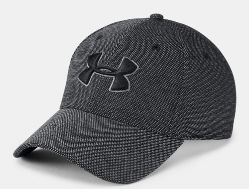 Under Armour Men's Heathered Blitzing 3.0 Black/Graphite Hat (XL-2XL)