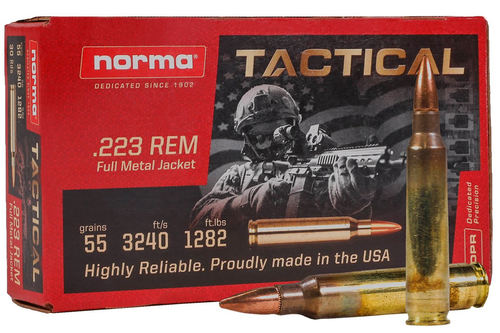 Norma Tactical 223 Remington Ammunition 55 Grain FMJ 30 Rounds