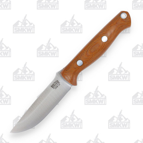 Bark River Bravo EDC Fixed Blade Knife 3V Natural Canvas Ramped