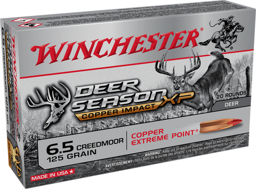 Winchester Deer Season XP Copper Impact 6.5 Creedmoor Ammunition 125 Grain Polymer Tip 20 Rounds