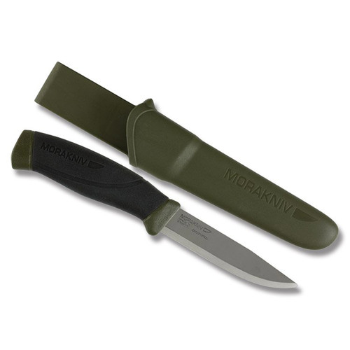 Morakniv Carbon Companion Fixed Blade Knife Black and Green