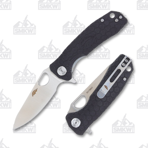 Honey Badger Small Folding Knife 2.81in Plain Satin Leaf 1