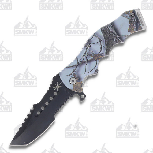 Tac Xtreme Assisted Mod Drop Point Linerlock Camo