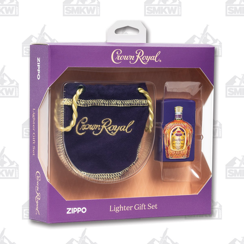 Zippo Purple Matte Crown Royal Gift Set