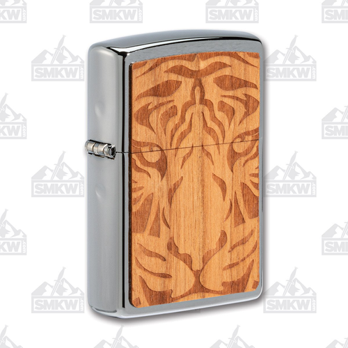 Zippo Buy One Plant One Brushed Chrome Tiger Lighter