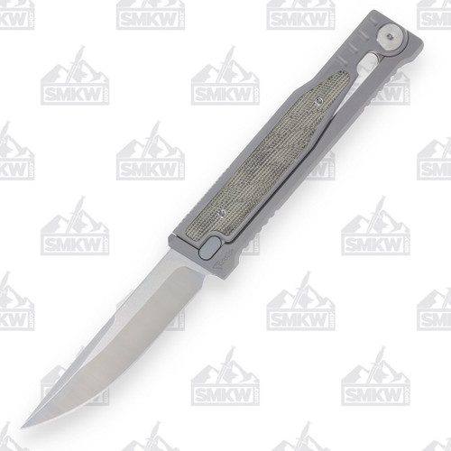 Reate Exo Titanium Drop Point Green Micarta